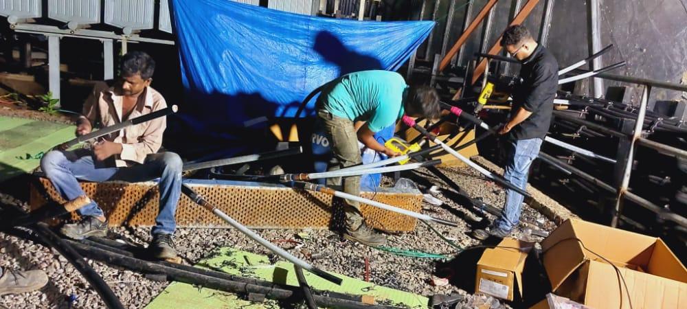 On-site electrical work